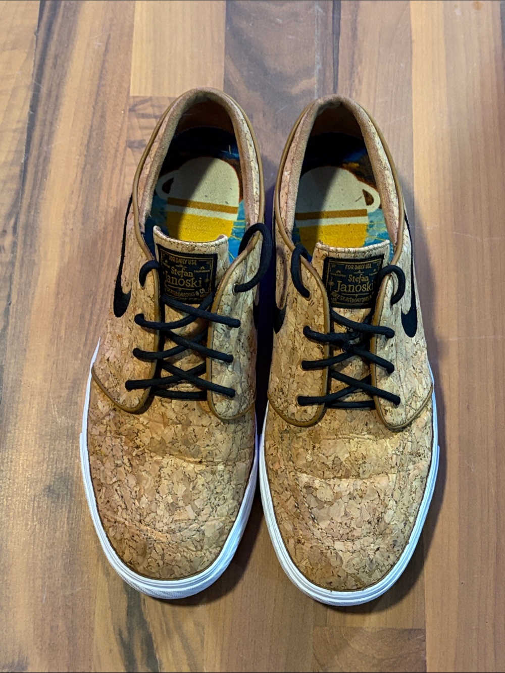 Nike Janoski Cork Upper Skate Sneakers - Cork/Black/White